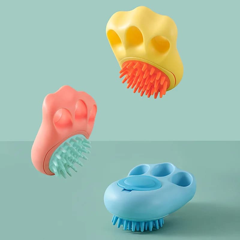 Spazzola multifunzione per Shampoo per cani da compagnia pettine in gomma siliconica morbida spazzola per cani spazzole per capelli per gatti massaggio pettini per la depilazione per animali domestici