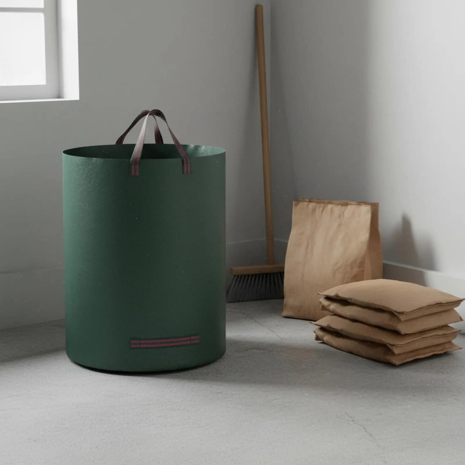 Sturdy Duty Foliage Bag Automatic-Standing Reusable Yard Waste Bag Sturdy Duty Foliage Tote Reinforced Handles for Landscaping