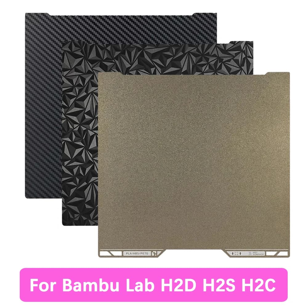 For Bambu Lab H2D H2S H2C Construction Plate PEO PET PEY Printing Sheet PEI Spray Magnetic Spring Steel Film Hot Bed