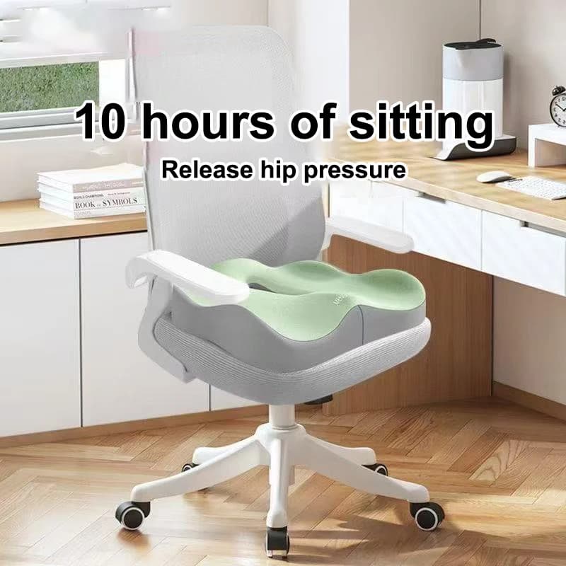 Cuscino ergonomico in memory foam per coccige, con design curvo per il coccige, per sedia da ufficio e auto, per alleviare la pressione e supporto lombare.