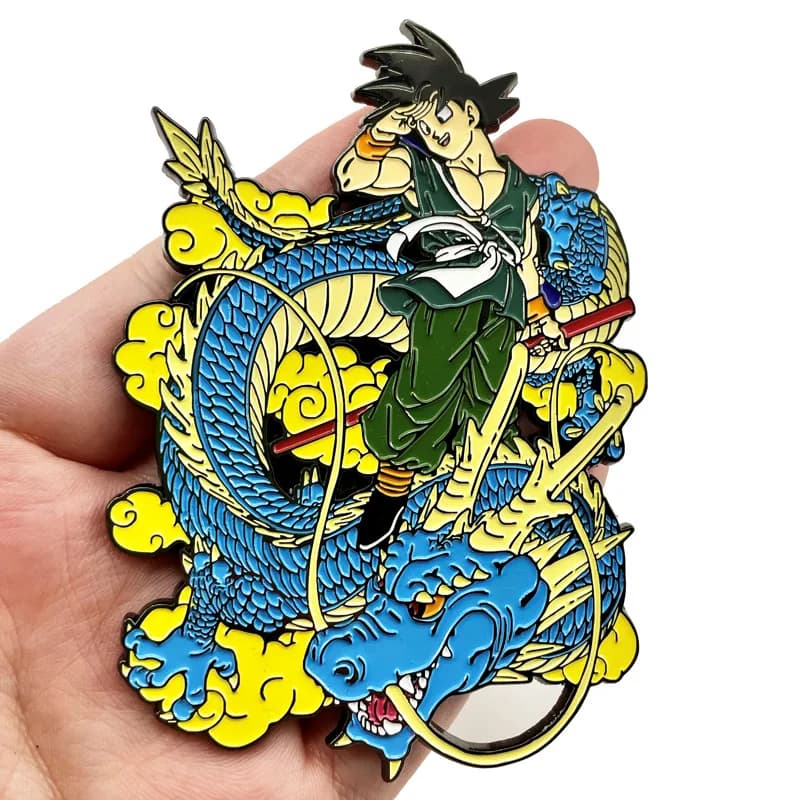 Spilla/Ciondolo Son Goku Shenron Anime Dragon Ball GT in Metallo, Distintivo Manga per Borsa, Zaino, Abbigliamento, Risvolto, Cosplay, Regalo, Decorazione