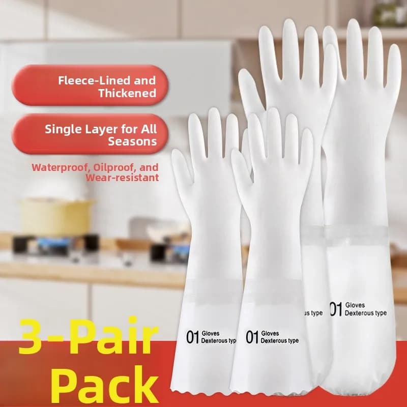 Guanti in lattice spessi e resistenti per donna, per lavori domestici, cucina, lavaggio piatti e vestiti, uso speciale