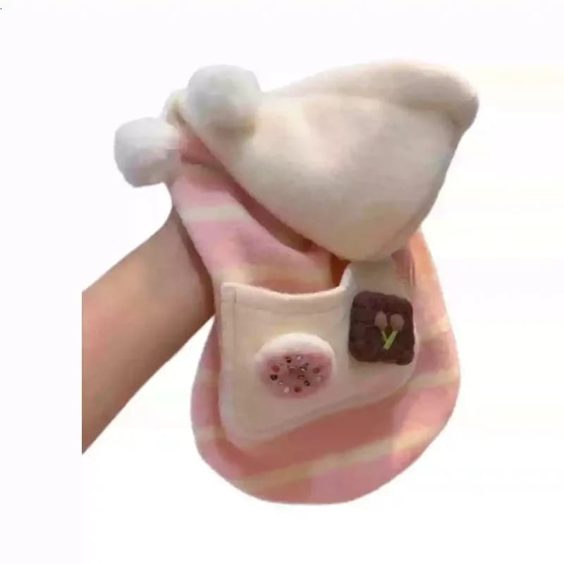 Pet Warm Sleeveless Hoodie for Autumn and Winter, Cute Felt Clothes for Dogs, Hooded Hoodie
