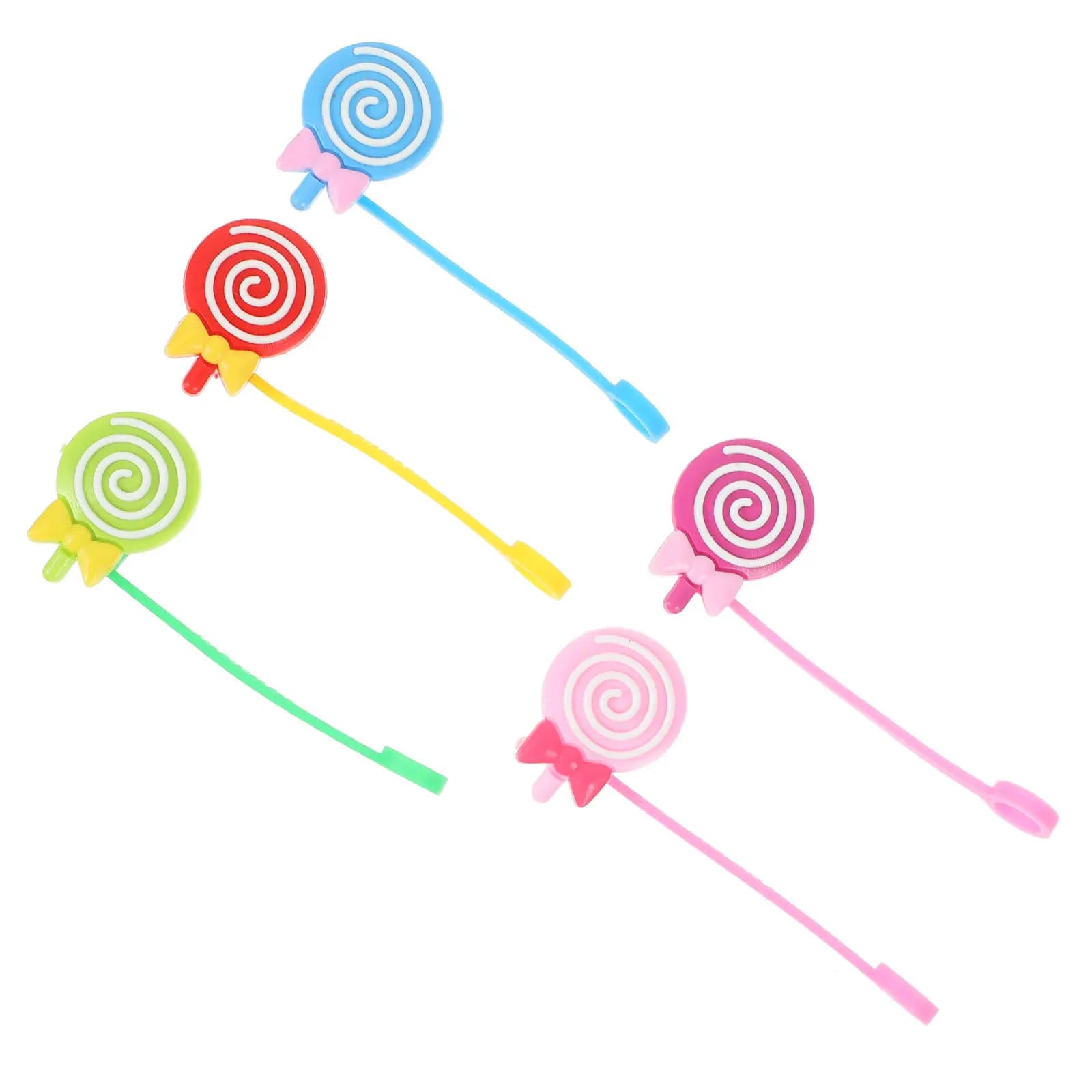 5Pcs Candy Color Silicone Straw Dust Covers Protective Tips Caps Reusable Straw Caps for Water Coffee Milk Tea Cups Party Picnic