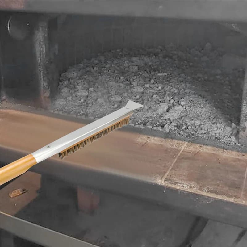 BFYL-Spazzola per forno per pizza Spazzole per barbecue Manico in legno Raschietto per griglia Spazzola per pulizia pietra per pizza Spazzola per pulizia domestica