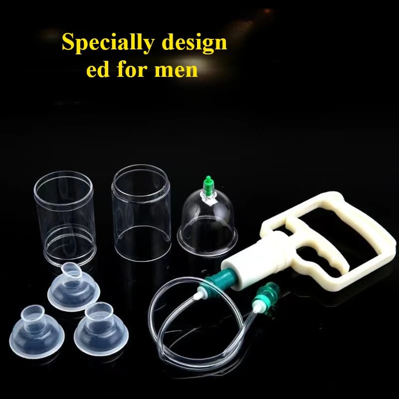 Men's vacuum cup set with pump Pistola Suction cup body massage cups Detoxifying anti-cellulite therapy pots for health care