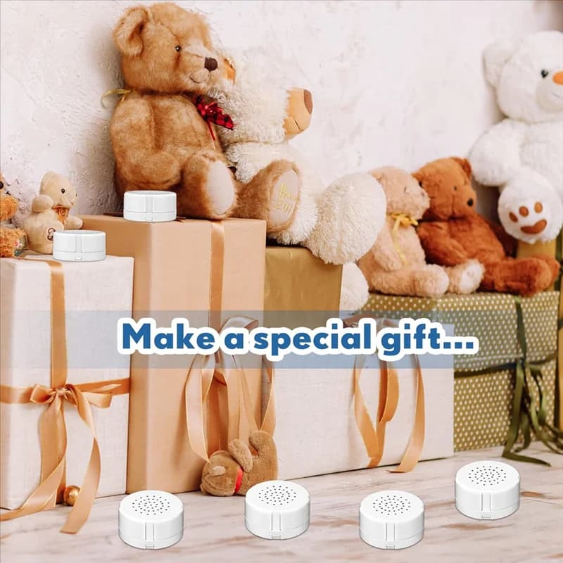 IDUD 2 pezzi registratore vocale pulsante di registrazione vocale fai da te per animali di peluche, orso, peluche, bambola giocattolo per peluche