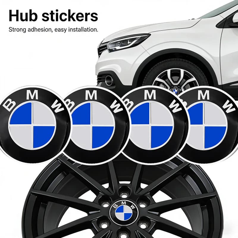 4 car wheel cover stickers for BMW E39 E46 E90 E36 E60 E34 E30 F30 X1 X3 X5 X6 71 E92 E93 E87 E83 F31