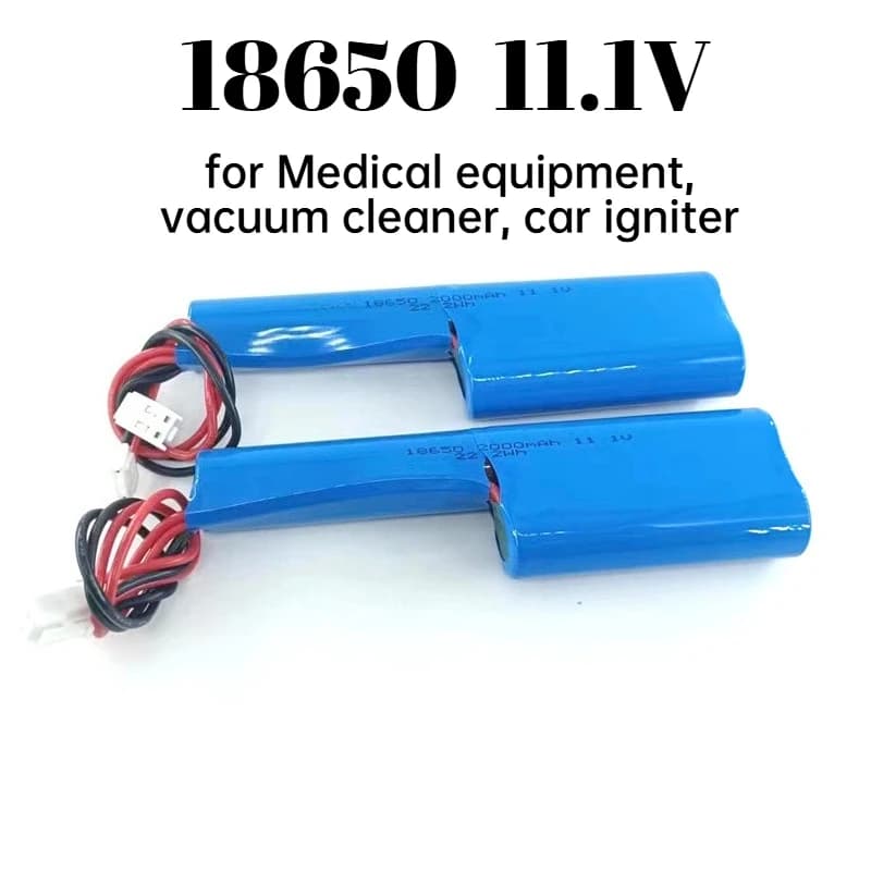 Batteria ricaricabile agli ioni di litio da 11,1 V 18650 per dispositivi medici Aspirapolvere Avviatore di emergenza per auto
