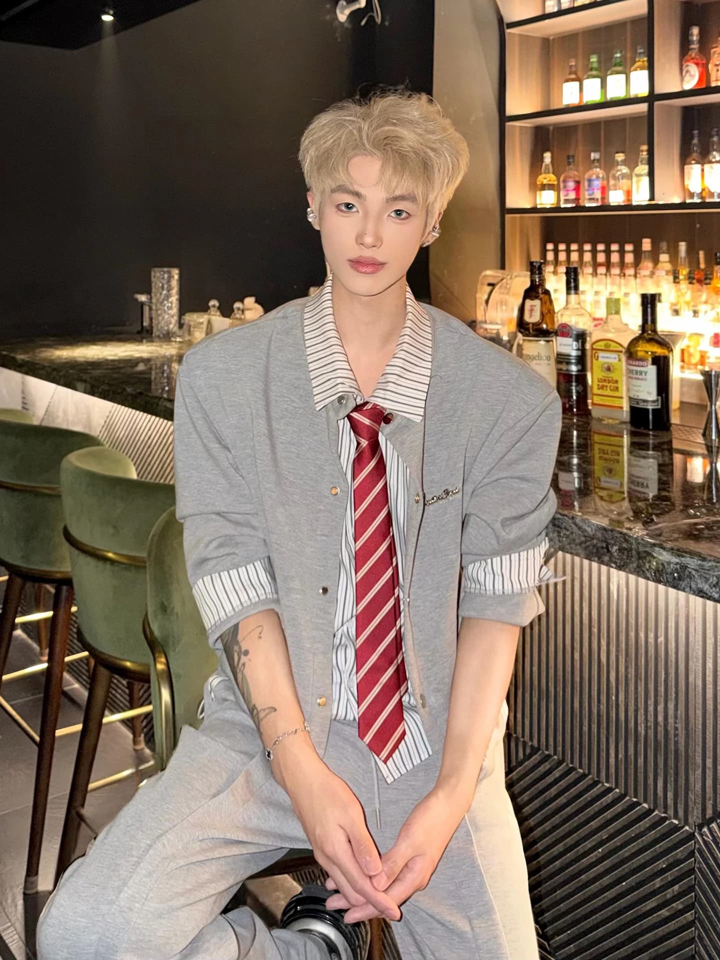 Cleanfit Casual Men's Knit Cardigan Sweater Jacket Spring 2026 Fake Two-Piece Style Hip And Handsome Layering Outerwear