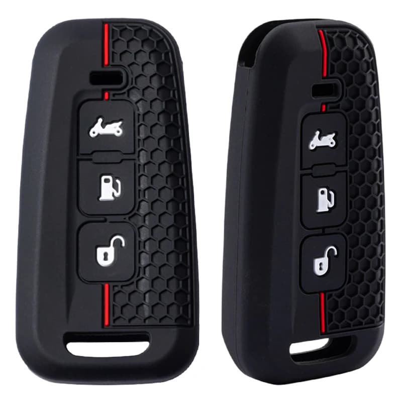 Cover per Chiave Moto in Silicone a 3 Pulsanti per Piaggio Beverly400, Beverly 400hpe, 400 MP3, 530, 530hpe, 300CC, 400cc, 400S, 310 HPE