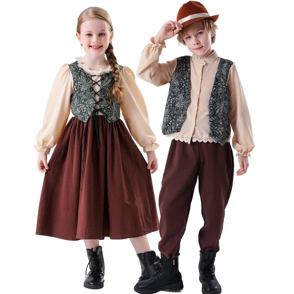 Costume da Oktoberfest bavarese per ragazze Abiti Dirndl tedeschi Costumi Oktoberfest Costumi tradizionali vittoriani per bambini