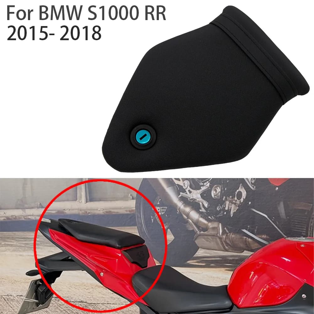 Cuscino in pelle per sedile passeggero posteriore moto per BMW S1000RR S1000 RR 2008-2014 e S1000RR 2015 2016 2017 2018
