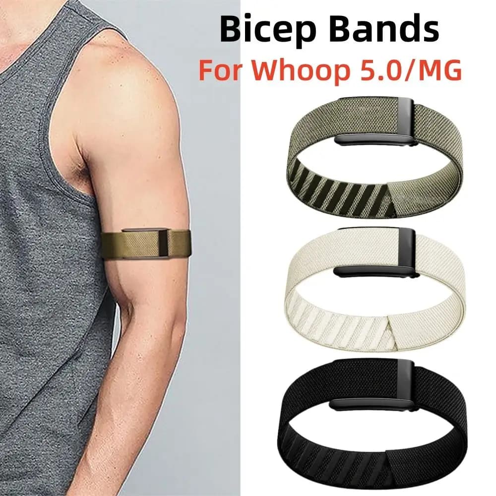 Cinturino Elastico Regolabile per Bicipiti, Sostitutivo, Resistente al Sudore, in Nylon Traspirante e Confortevole per Whoop 5.0 One/Peak/Life(MG)