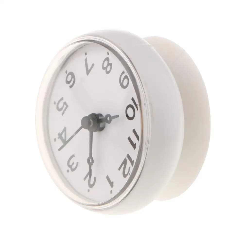Orologio a ventosa impermeabile, piccolo orologio da parete in silicone, orologio silenzioso da bagno per la casa