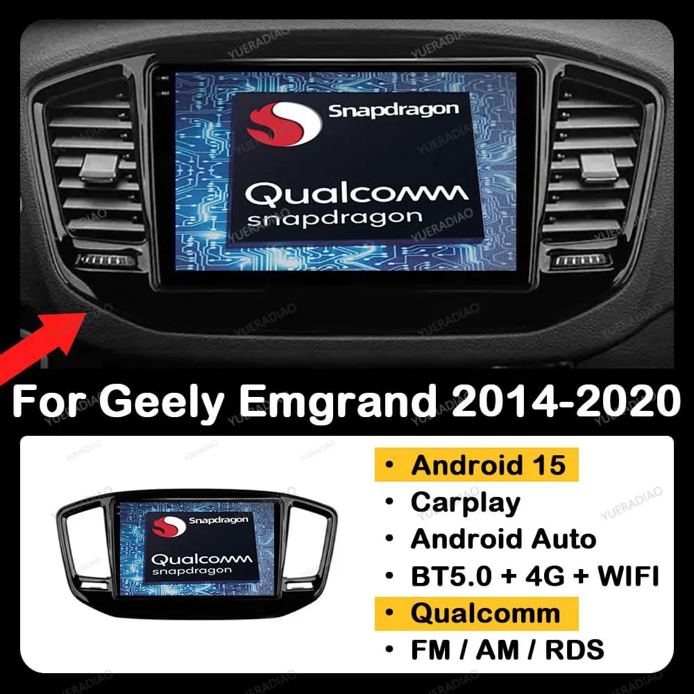 Android 15 Autoradio Per Geely Emgrand X7 Vision X6 Haoqing SUV 2014 - 2020 GPS NAVI Lettore Video Multimediale QLED 4G WIFI 2DIN