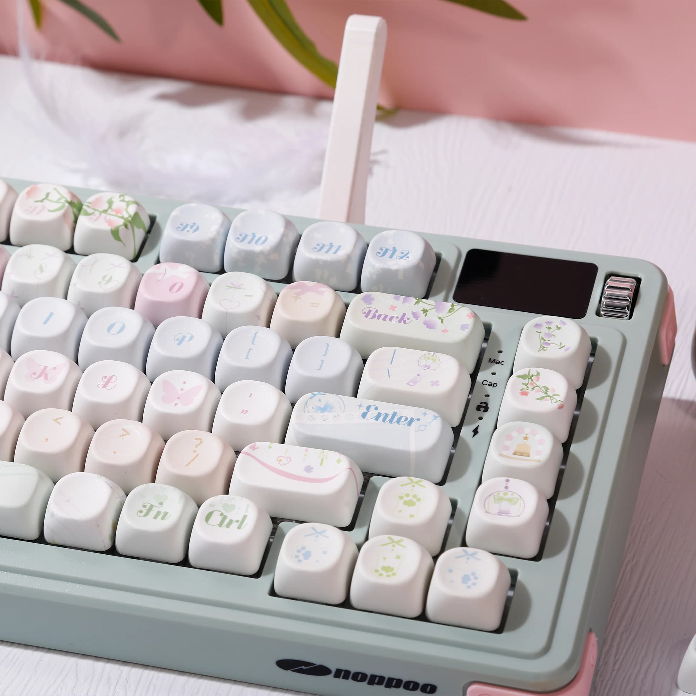 Wind Chime Theme Key Cap Weaving Girl Key Cover PBT DYE Sublimation Cherry MX Cross Axis Switch Keycap Mechanical Keyboard