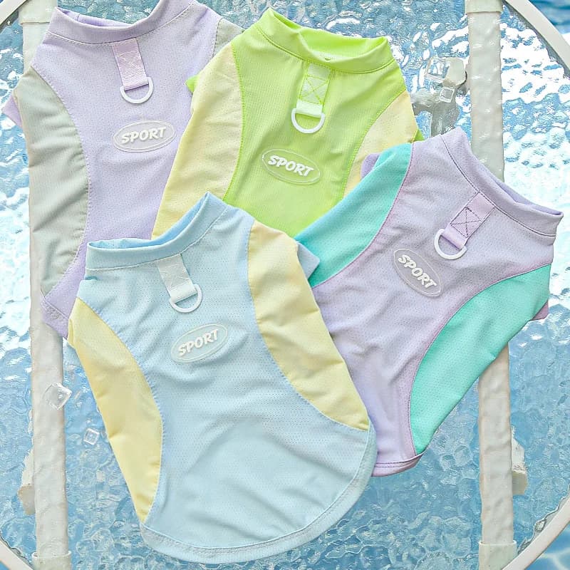 Spring and summer dog supplies, cat ice silk vests, small and medium-sized dog outdoor sun protection clothing, pet clothes