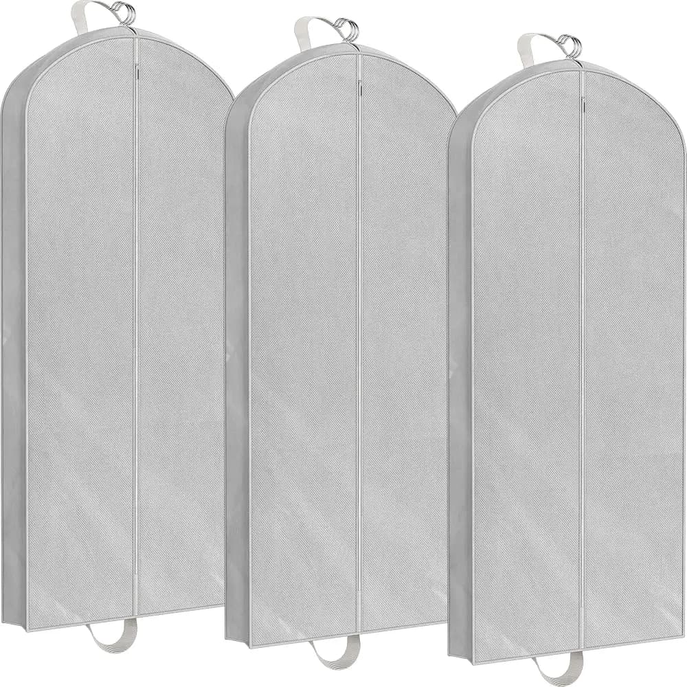 Spedizione Gratuita Borsa Porta Abiti da Viaggio da 60 Pollici, Non Tessuta | Leggero, grigio, confezione da 3