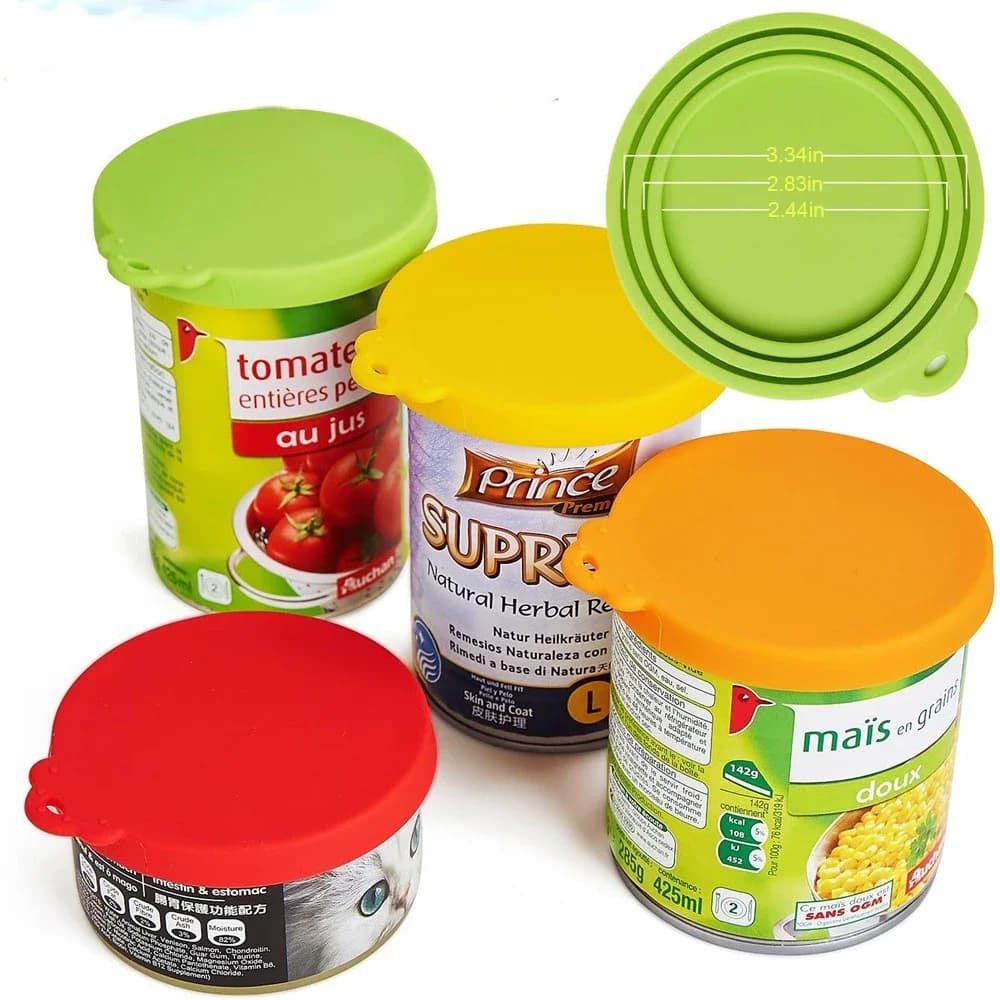 3 in 1 riutilizzabile per la conservazione degli alimenti mantenere la copertura di latta fresca lattine tappo per animali domestici coperchio della scatola di lattine in silicone coperchio caldo fornitura da cucina a prova di muffa caldo