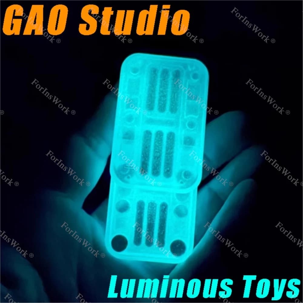 Gao Studio Giocattoli luminosi PC Blu Unlimited Fidget Pushing Slider Giocattoli da scrivania Giocattolo antistress Adulti Giocattoli con le dita Giocattolo novità