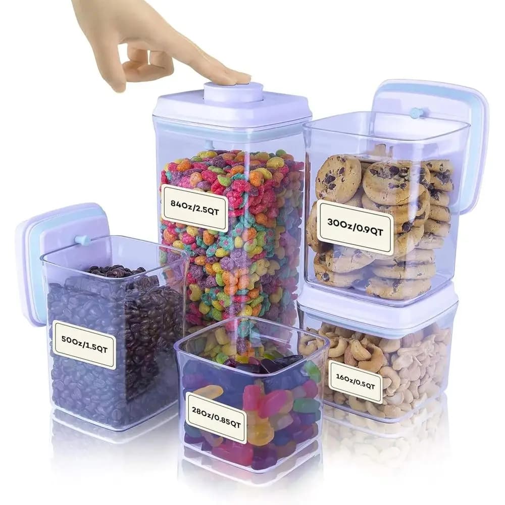 Airtight Containers for Food Multi-Pack | Kitchen Container Set | Containers for Snacks, Spices, Flour, Cereals, Pasta