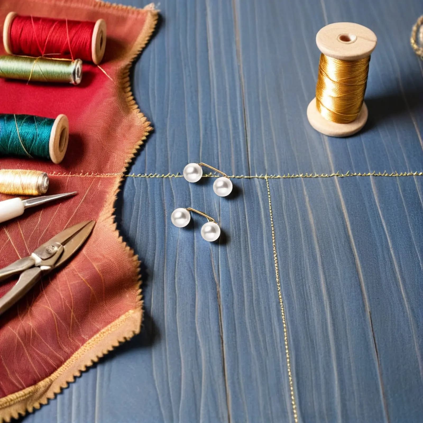 12 Pezzi Spille di Sicurezza con Perle per Jeans e Pantaloni, Clip per Orlo, Regolabili per Rialzare la Vita, Spille Decorative per Abbigliamento