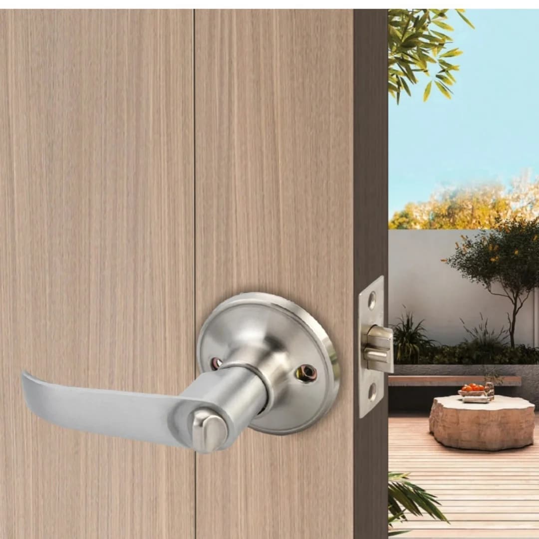 Household Door Lock, Door Handle With Lock, Round Security Privacy Entrance Keyed Locks for Bedroom Living Room