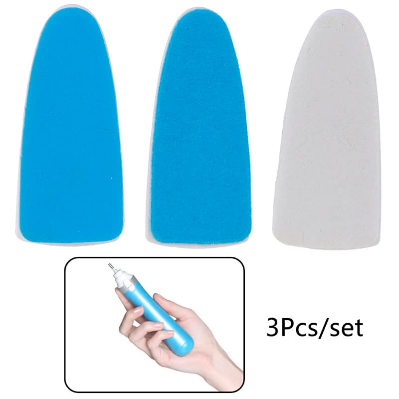 3pcs Pedicure dispositivo di rettifica della superficie delle unghie macchina elettrica per Manicure sostituzione delle teste Buffer per lime per unghie strumenti per Nail Art