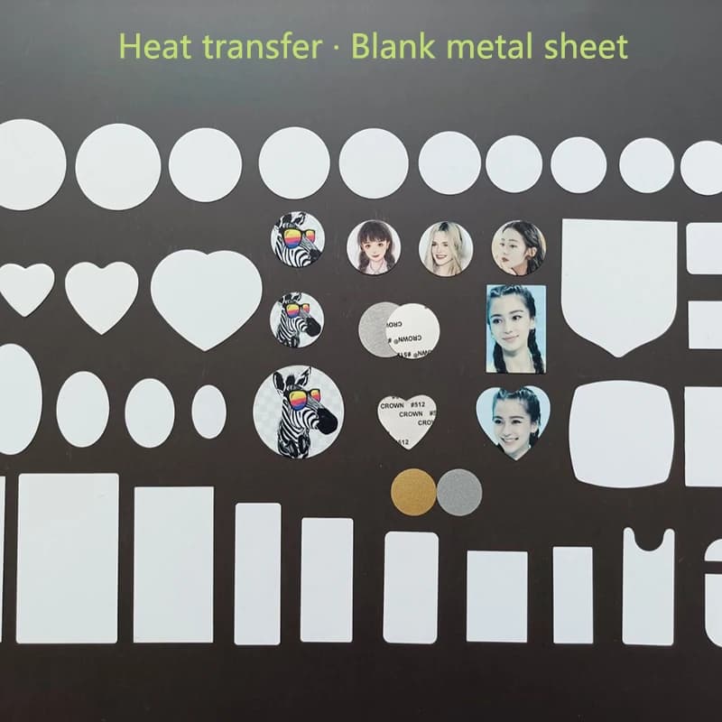 20/50 pezzi personalizzati in bianco sublimazione piastre metalliche fai da te quadrato forma rotonda stampa sublimazione dischi in alluminio trasferimento regalo artigianale