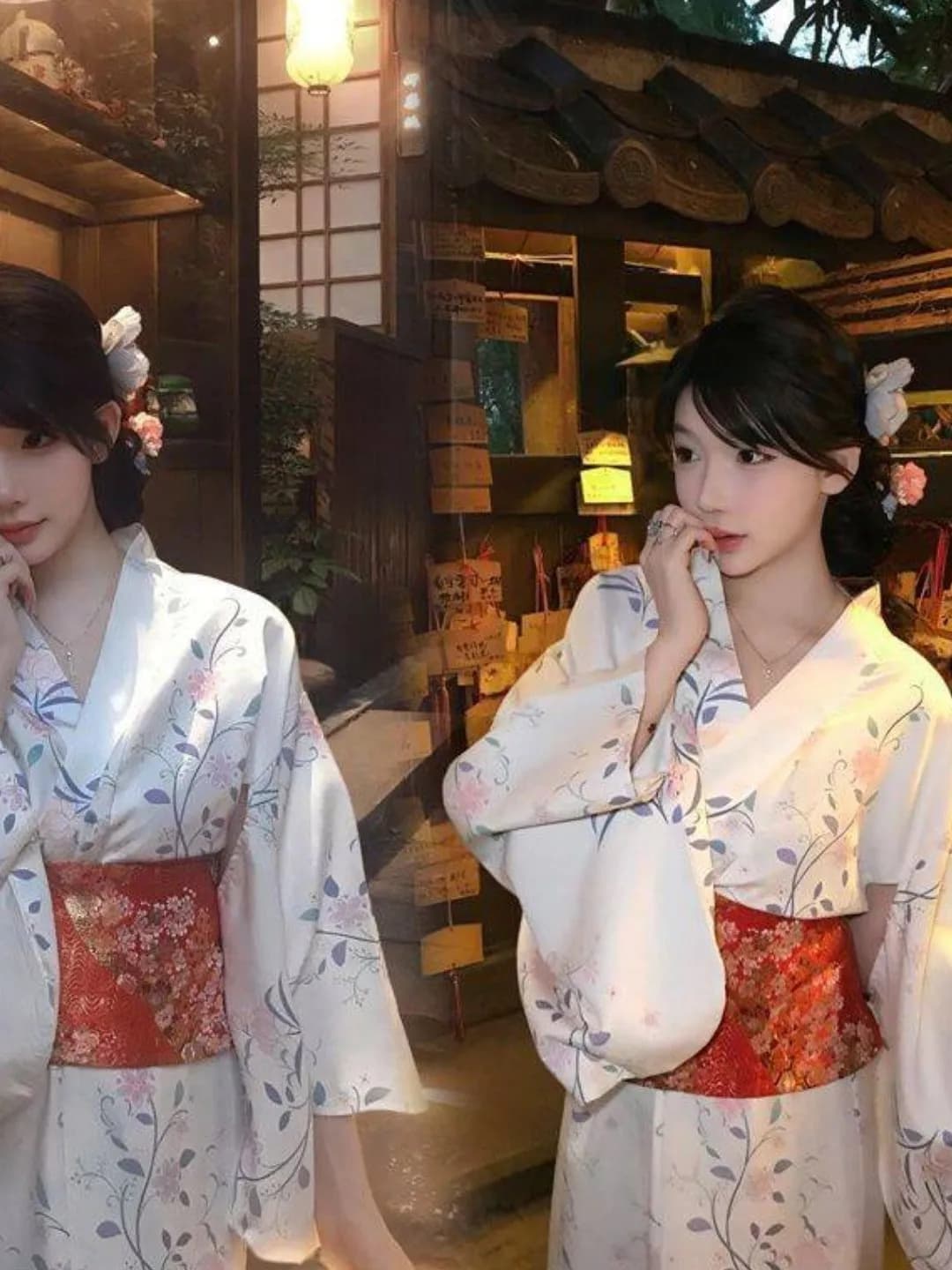 Accappatoio in Stile Kimono Giapponese Tradizionale, Design Migliorato, Costume per Fotografia, per Donne 18-25 Anni, Materiale in Poliestere