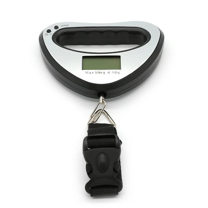 Bilancia Digitale Portatile per Bagagli, Mini Bilancia a Gancio da 50Kg/10g per Pesare il Pesce