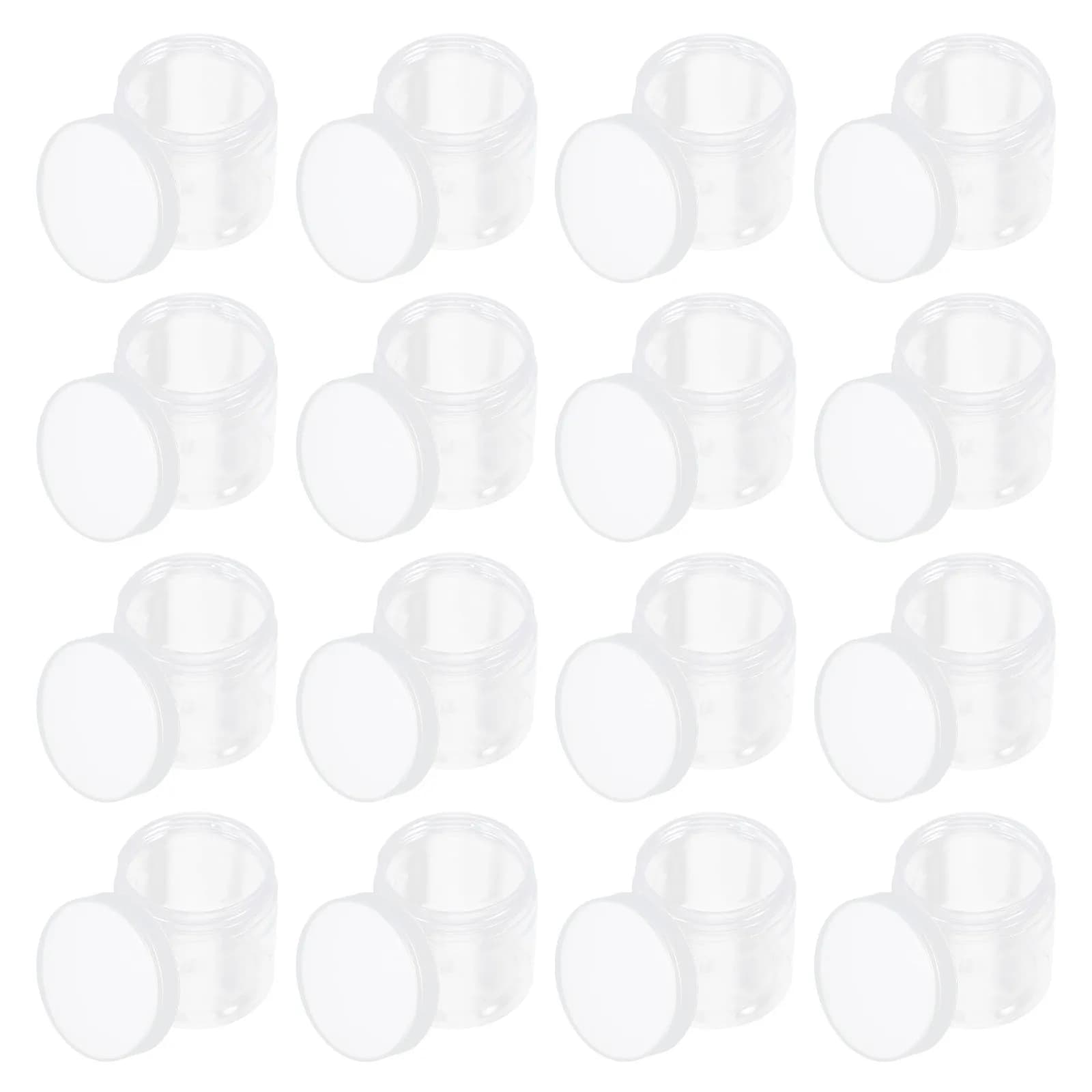 20 pezzi di bottiglie sigillanti per contenitori per alimenti in plastica per la casa, design rotondo, superficie liscia, bottiglie per la conservazione dei cereali in cucina