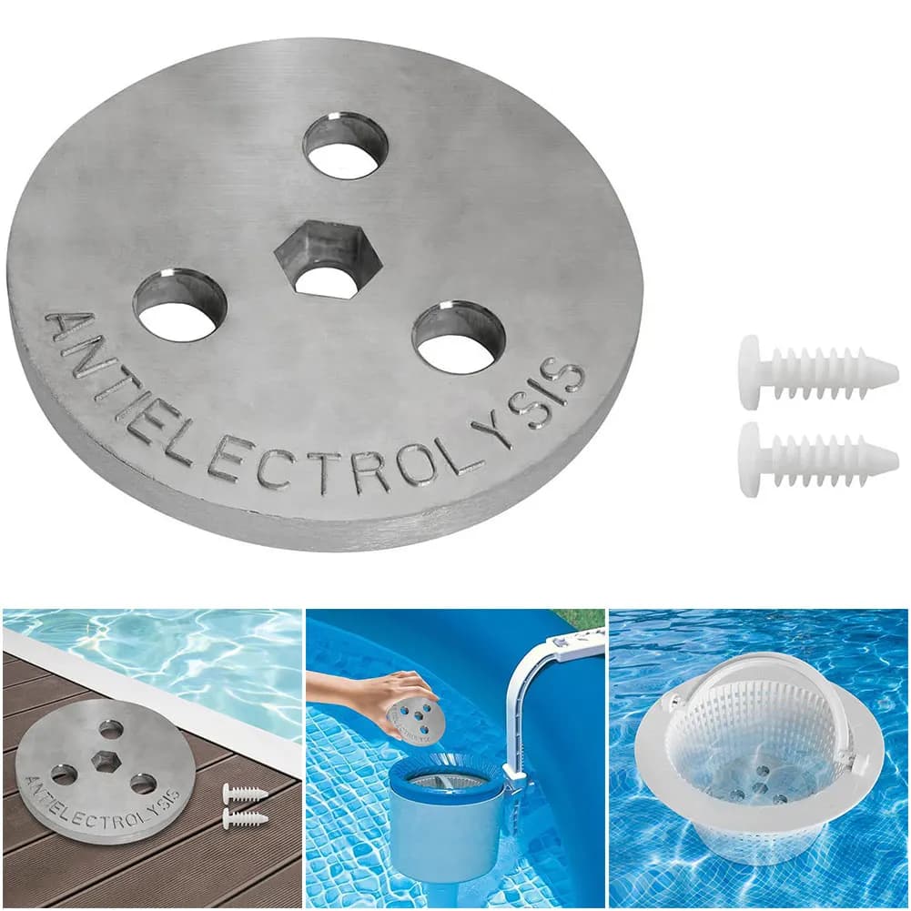 Skimmer for pool Zinc anode Weight plate Anti-electrolysis basket weight for skimmer for pool against corrosion and electrolysis