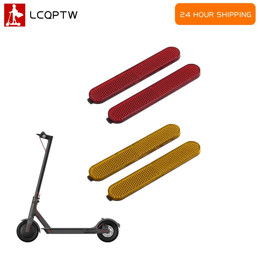 Copertura della ruota della cinghia riflettente laterale del guscio di avvertimento impermeabile per Xiaomi Mi4 Pro Scooter elettrico Coppia di gialli E-Scooter parte