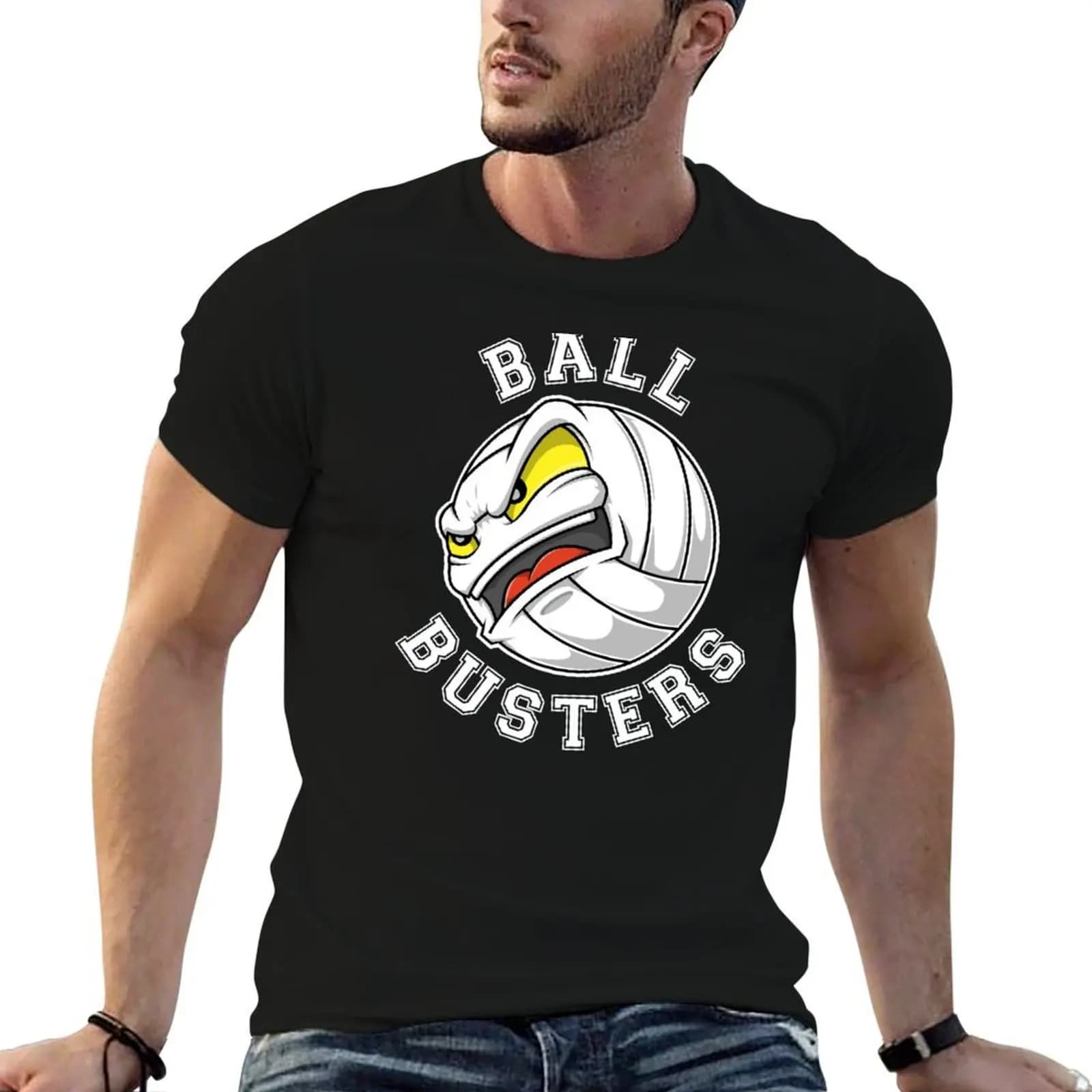 Maglietta da pallavolo per uomo e donna - T-shirt Ball Busters in cotone 100% t-shirt da uomo di design con grafica