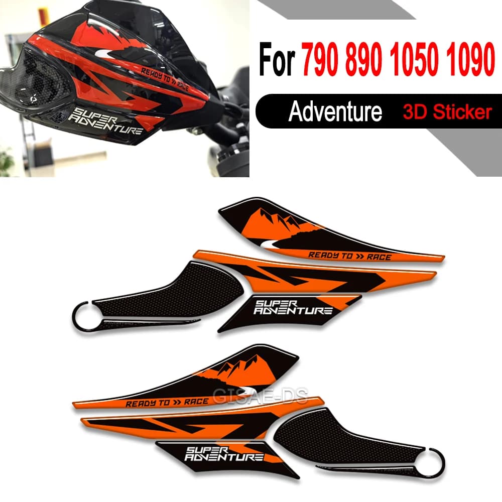 Per 790 890 1050 1090 1190 1290 Adventure R ADV Moto Paramani Scudo Protezione per le mani Kit adesivi in resina 3D