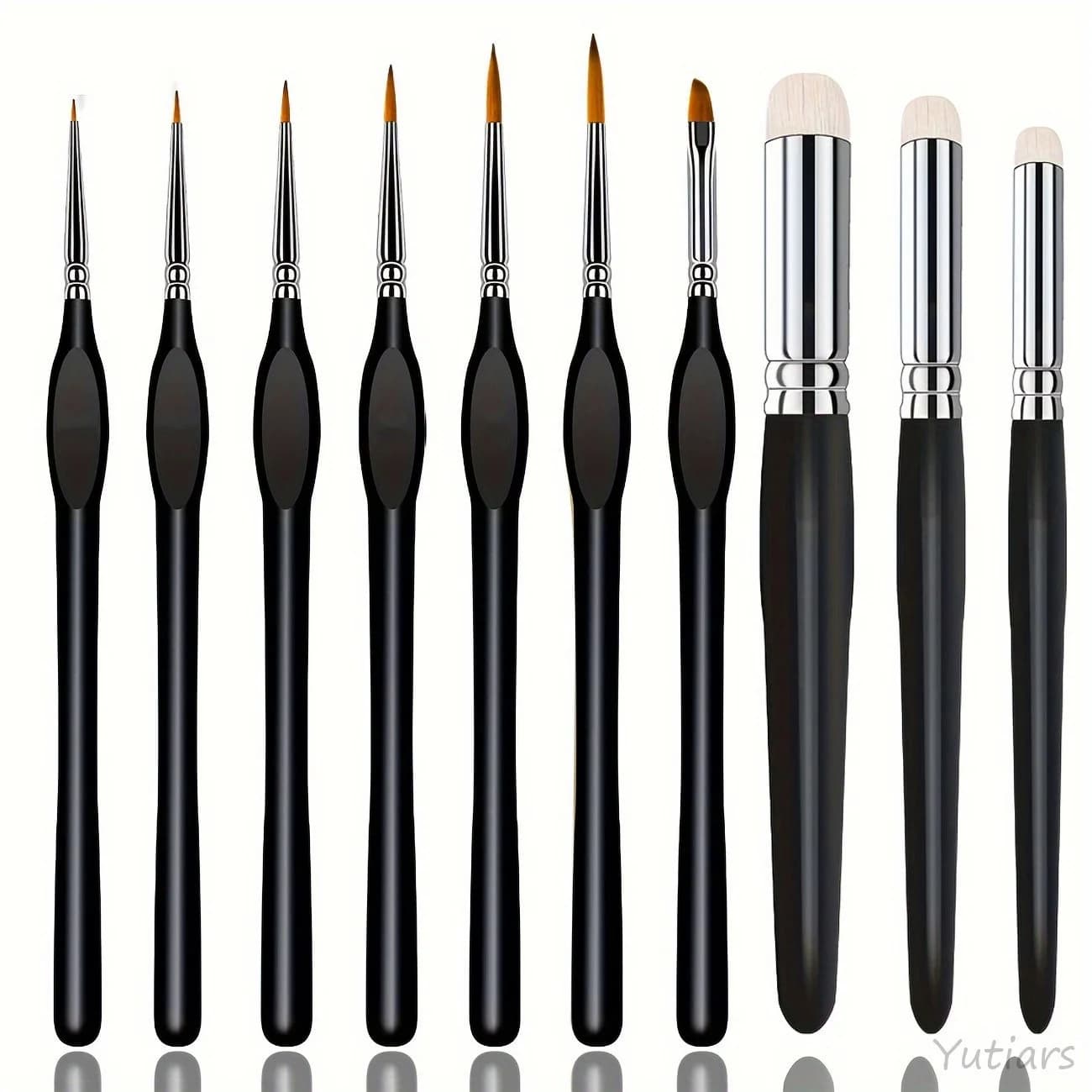3/6/7/10 PCS Professional Detail Drybrushes Mini Paint Brush Set,Fine ArtBrushes for Acrylic Watercolor Model Miniature Painting
