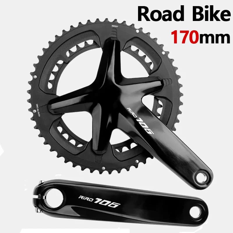 Bielle da 170 mm Guarnitura da 24 mm per bici da strada Hollowtech pedivella integrata Doppio piatto 50 34 53 39 Ruota dentata