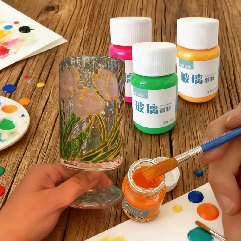 20ml Glass Pigment No Baking Waterproof Not Easy Fade for Ceramic Hand-painted DIY Creative Decorative Graffiti