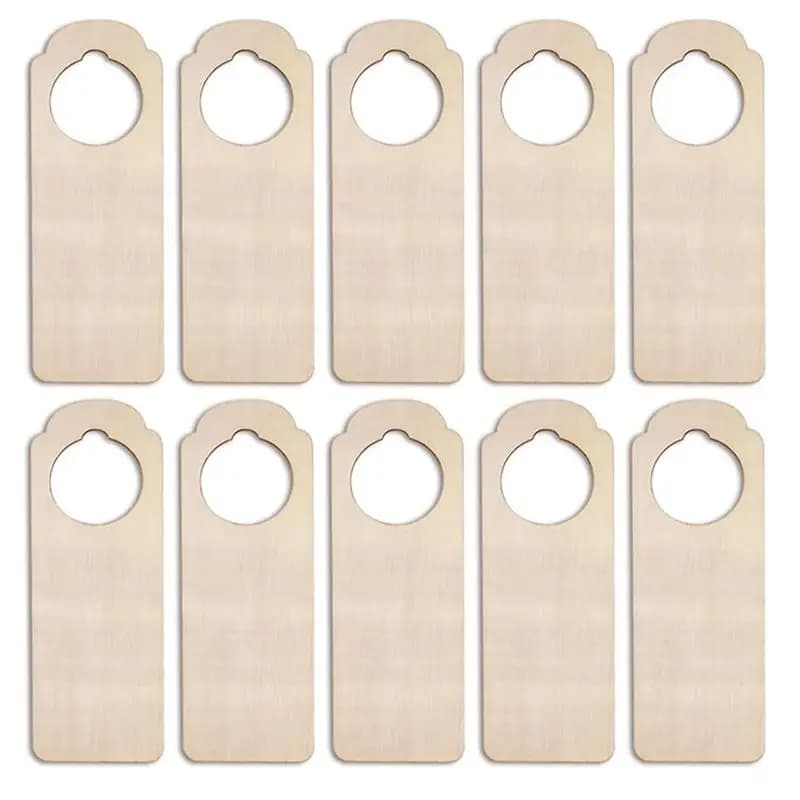 A60Z20PC Manopole per Porta in Legno Grezzo, Targhette per Maniglie Porta da Dipingere, per Fai da Te, Artigianato, Decorazione Casa, Ufficio, Hotel, Uso Commerciale