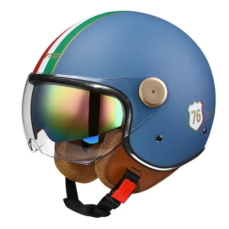 Motorcycle helmet for men and women open face 3/4 Bike helmet with ABS shell for electric scooter M-XL