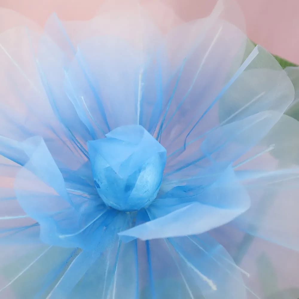 Fiori Artificiali di Rosa Giganti in Garza da 40/50/60 cm, Teste di Fiori Grandi Simulate per Esposizione a Terra, Decorazioni Nuziali e Paesaggistiche
