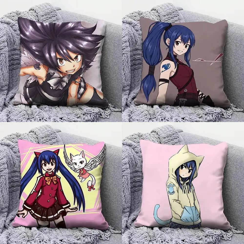 Wendy Marvell Fairy Tail Copricuscini per divano e fodere per cuscini personalizzate decorative