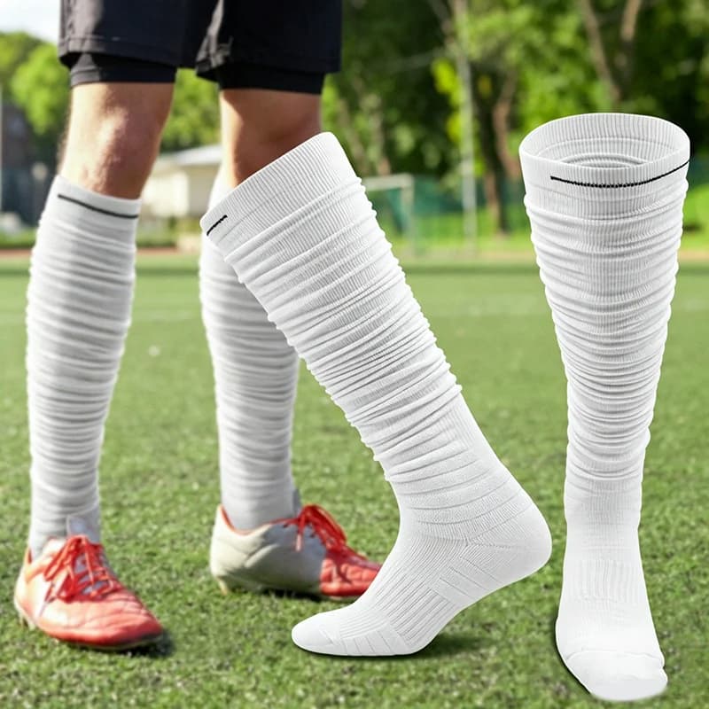 1 Pairs Professional Anticollision Thick Cotton Knee-high Socks Men 2026 Comfortable Non Slip Football Socks Men's Rugby Socks