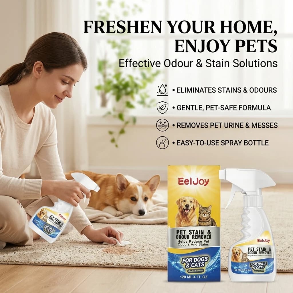 Pet Stain & Odour Remover Spray Removing Urinary Scale Eliminating Odors Reducing Bacteria Long Lasting Freshness Pet Deodorizer