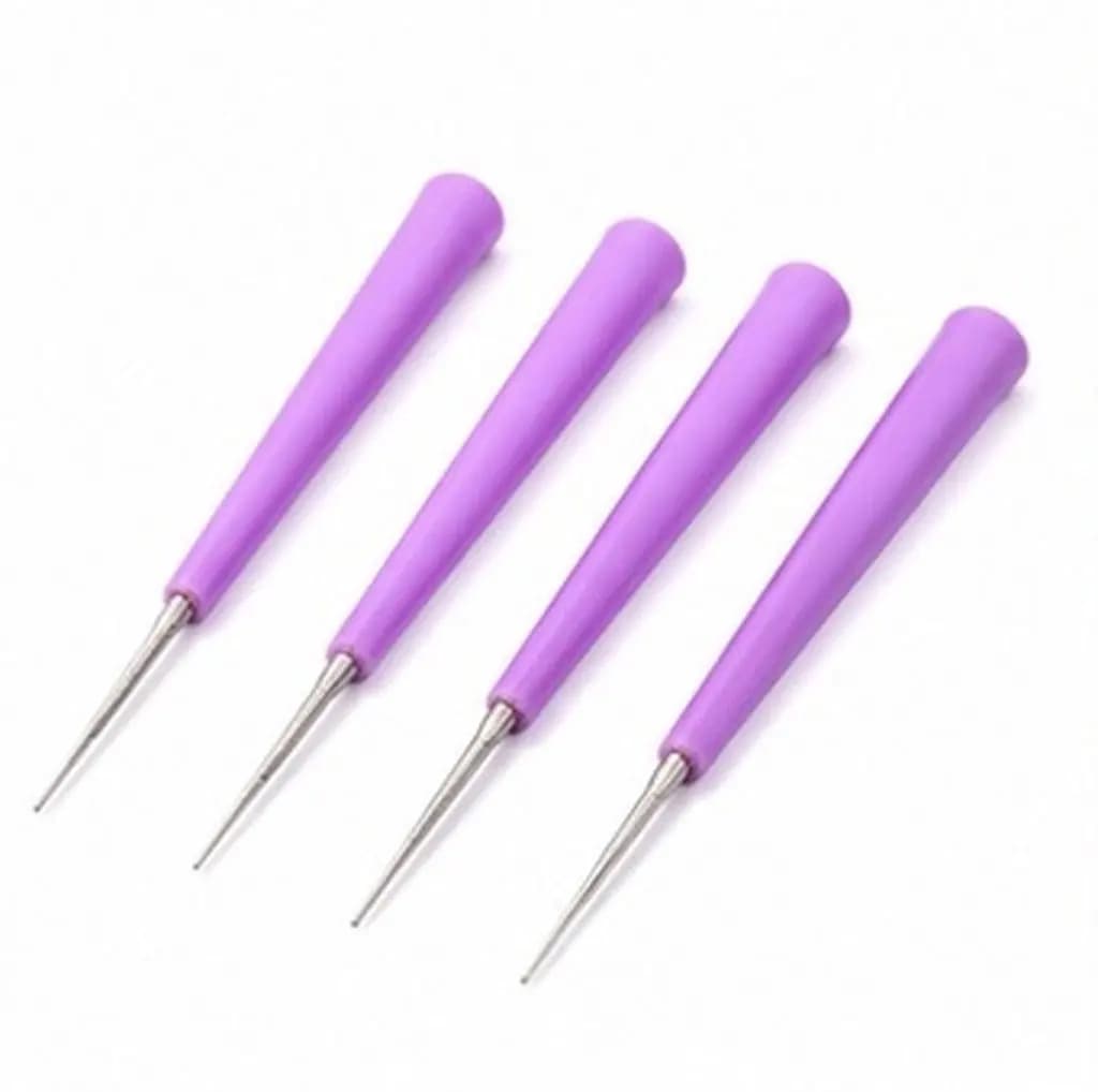 4pcs Manual Drilling Reaming Needle Jewelry Beads Making Tools Knotting Reamer Craft Hole Punch Bead Tools Set Plastic Material