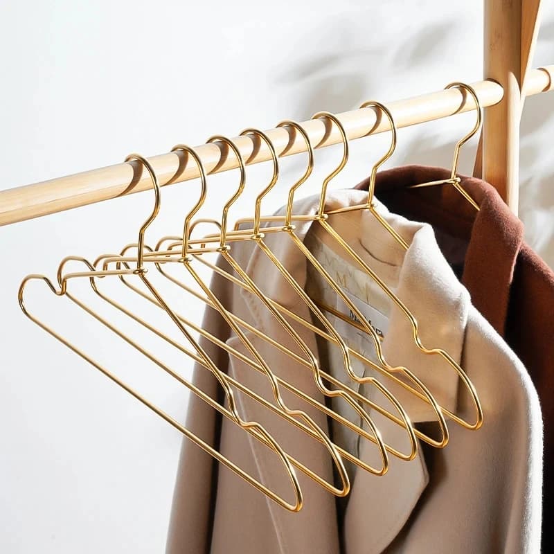Appendiabiti 10 pezzi antiscivolo gonna cappotto asciugatura appendiabiti guardaroba abbigliamento portaoggetti Sapce salva organizzatore appendiabiti in metallo Dropshipping