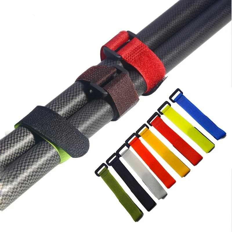 10Pcs/set Reusable Hook and Loop Straps Nylon Securing Cord Straps Fastening Cable Ties Cable Straps Organizer Fastener Tape