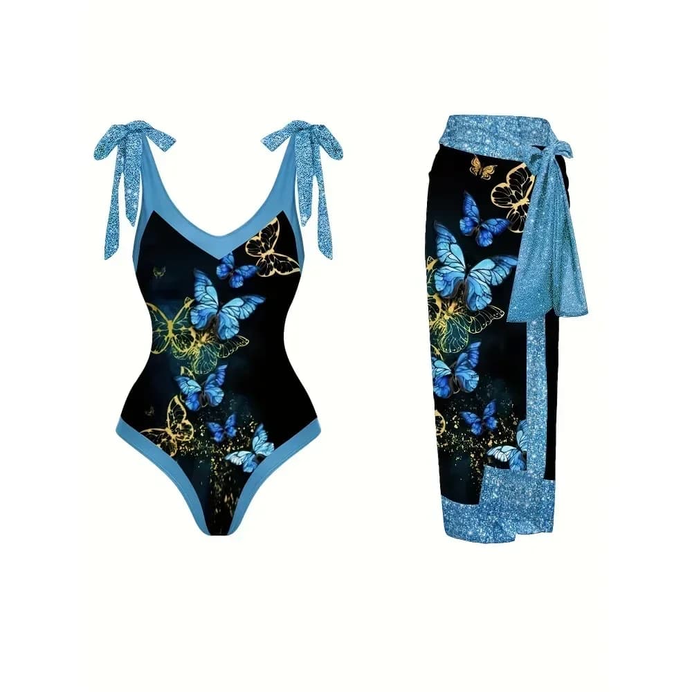Women's Plus Size 2 Pieces Printing Graphics Swimwear Swimwear Women's Sports Summer Beach Wear Swimwear